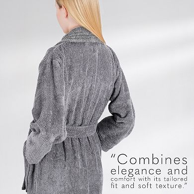 Women's American Soft Linen Long Sleeve Terry Bathrobe