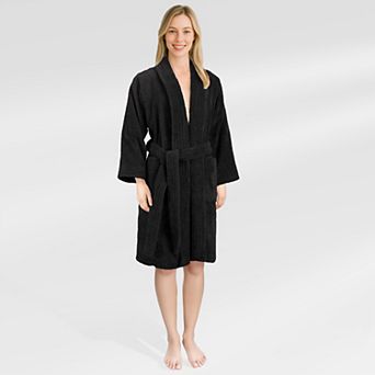 Women's American Soft Linen Long Sleeve Terry Bathrobe