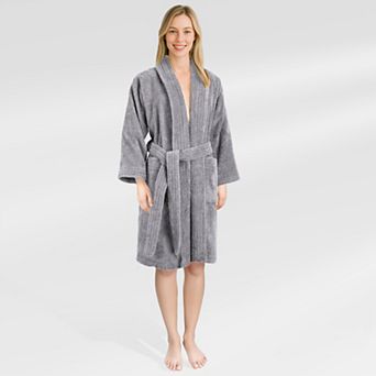 Women's American Soft Linen Long Sleeve Terry Bathrobe