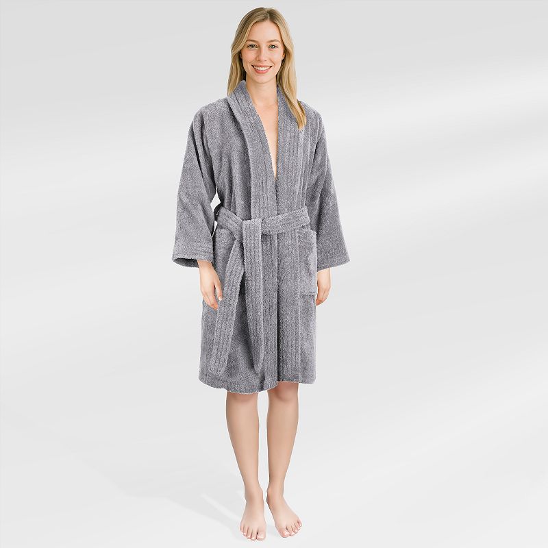 Women's American Soft Linen Long Sleeve Terry Bathrobe, Adult Unisex,