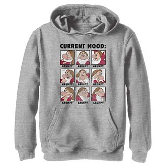 Disney's Snow White And The Seven Dwarfs Grumpy Current Mood Portrait Squares Boys 8-20 Graphic Hoodie
