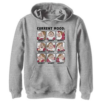 Disney's Snow White And The Seven Dwarfs Grumpy Current Mood Portrait Squares Boys 8-20 Graphic Hoodie