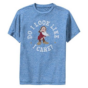 Disney's Snow White And The Seven Dwarfs Grumpy Do I Look Like I Care Boys 8-20 Performance Graphic Tee