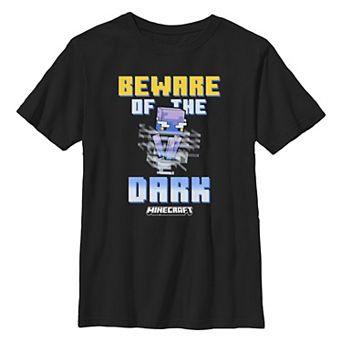 Boys 8-20 Minecraft Beware Of The Dark Graphic Tee