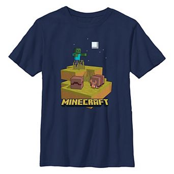 Boys 8-20 Minecraft Armadillos At Night Graphic Tee