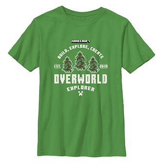 Boys 8-20 Minecraft Build Explore Create Est. 2009 Graphic Tee