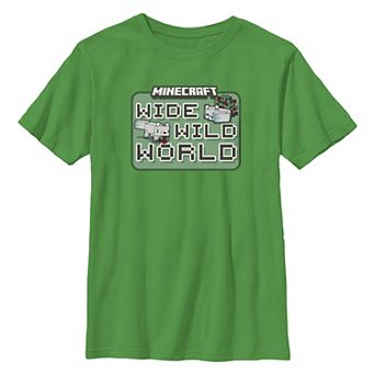 Boys 8-20 Minecraft Wide Wild World Graphic Tee