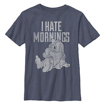 Disney's Snow White And The Seven Dwarfs Sleepy I Hate Morning Boys 6-20 Graphic Tee