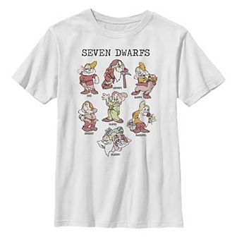 Disney's Snow White And The Seven Dwarfs Character Poses Boys 8-20 Graphic Tee