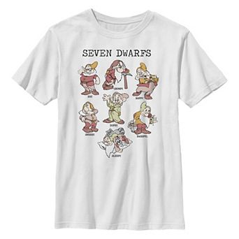 Disney's Snow White And The Seven Dwarfs Character Poses Boys 8-20 Graphic Tee