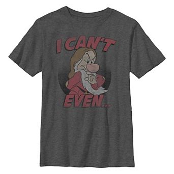 Disney's Snow White And The Seven Dwarfs Grumpy I Can't Even Boys 8-20 Graphic Tee