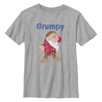Disney's Snow White And The Seven Dwarfs Grumpy Pose Distressed Boys 8-20 Graphic Tee