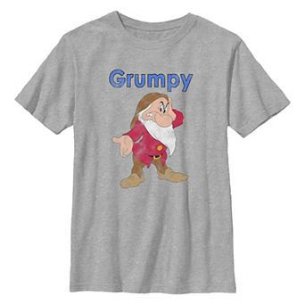 Disney's Snow White And The Seven Dwarfs Grumpy Pose Distressed Boys 8-20 Graphic Tee