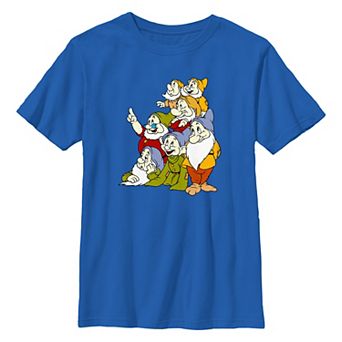 Disney's Snow White And The Seven Dwarfs Group Stack Portrait Boys 6-20 Graphic Tee