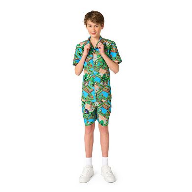 Kids 10-16 OppoSuits Minecraft 2-pc. Short Sleeve Shirt & Shorts Set