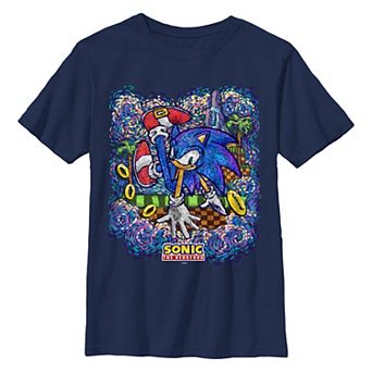 Boys 6-20 Sonic the Hedgehog Abstract Sonic Poster Graphic Tee