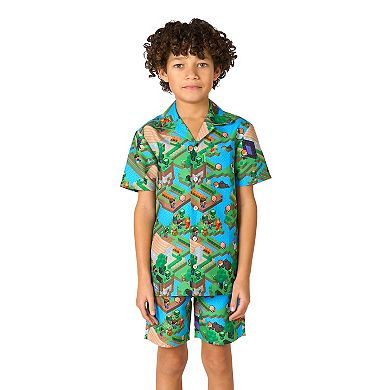 Kids 2-8 OppoSuits Minecraft 2-pc. Short Sleeve Shirt & Shorts Set