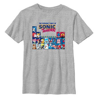 Boys 8-20 Sonic the Hedgehog The Periodic Table Graphic Tee
