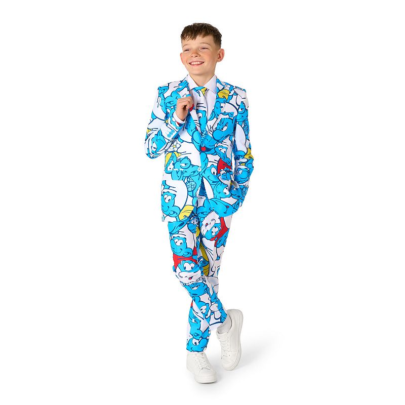 Boys 2-16 OppoSuits 3-Piece Smurfs Suit Set, Boy's, Size: 10, Blue