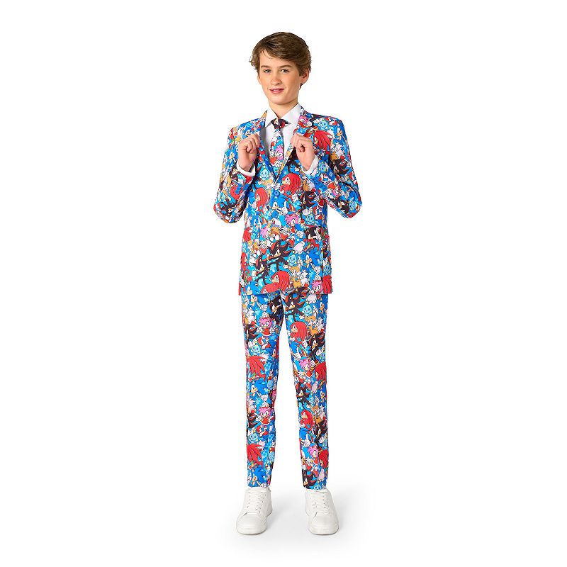 Boys 2-16 OppoSuits 3-Piece Sonic The Hedgehog Suit Set, Boy's, Size: 10, Blue