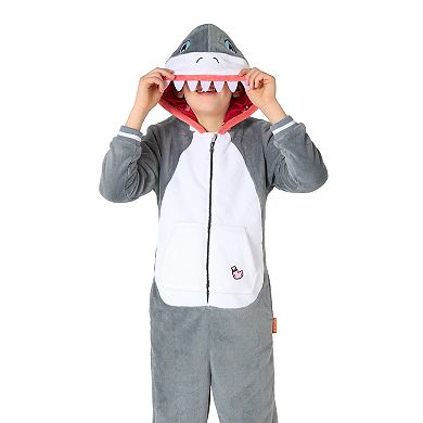 Kids 4-16 OppoSuits Shark Costume Jumper Pajamas