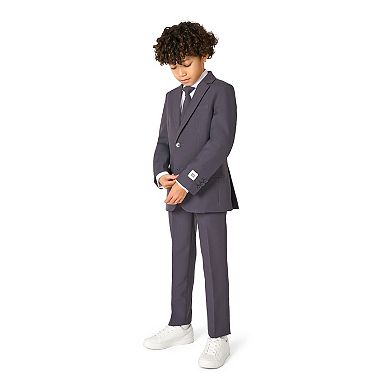 Boys 2-16 OppoSuits 3-Piece Charcoal Solid Color Suit Outfit Set
