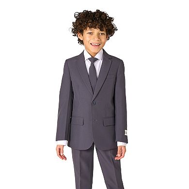 Boys 2-16 OppoSuits 3-Piece Charcoal Solid Color Suit Outfit Set