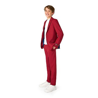 Boys 10-16 OppoSuits Daily 2-Piece Burgundy Suit Set
