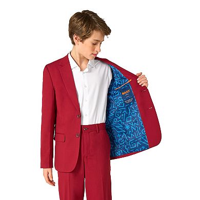 Boys 10-16 OppoSuits Daily 2-Piece Burgundy Suit Set