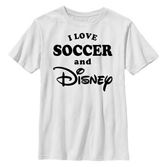 Disney's I Love Soccer And Disney Boys 6-20 Graphic Tee