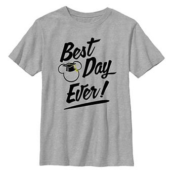 Disney's Mickey Mouse Graduation Cap Best Day Ever Boys 8-20 Graphic Tee