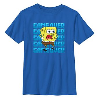 Boys 8-20 Nickelodeon SpongeBob SquarePants Game Over Word Stack Graphic Tee