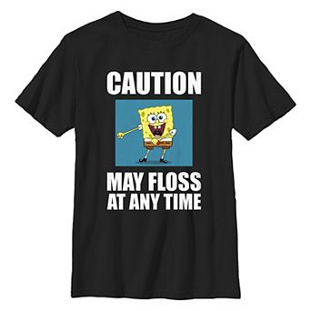 Boys 8-20 Nickelodeon SpongeBob SquarePants Caution May Floss At Any Time Graphic Tee