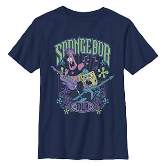 Boys 8-20 Nickelodeon SpongeBob SquarePants And Patrick Rock Tour 1993 Graphic Tee