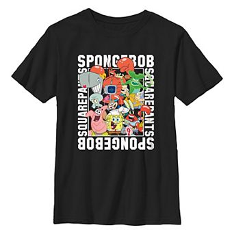 Boys 8-20 Nickelodeon SpongeBob SquarePants Character Collage Portrait Graphic Tee