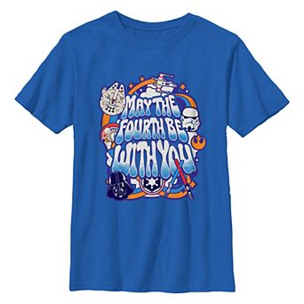Boys 8-20 Star Wars Darth Vader And Trooper May The Fourth Be With You Graphic Tee