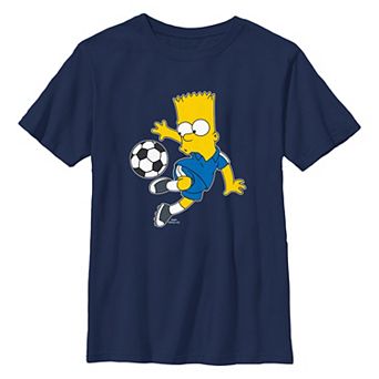 Boys 8-20 The Simpsons Bart Soccer Player Graphic Tee