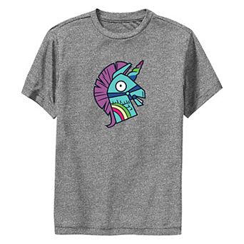 Boys 8-20 Fortnite Llama Unicorn Head Performance Graphic Tee
