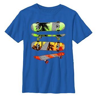 Boys 6-20 Palm Tree Print Skateboards Graphic Tee