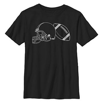 Boys 6-20 Football And Helmet Graphic Tee