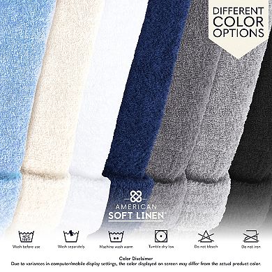Men's American Soft Linen Premium Cotton Quick Dry Terry Bathrobe