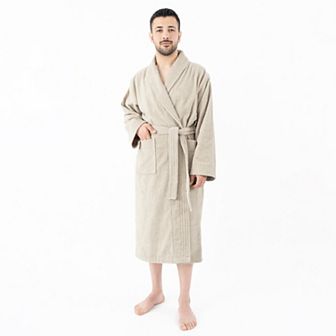 Men's American Soft Linen Premium Cotton Quick Dry Terry Bathrobe