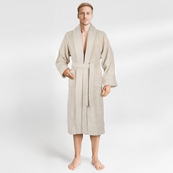 Men's American Soft Linen Premium Cotton Quick Dry Terry Bathrobe