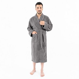 Men's American Soft Linen Premium Cotton Quick Dry Terry Bathrobe