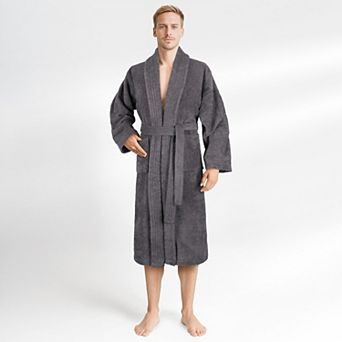 Men's American Soft Linen Premium Cotton Quick Dry Terry Bathrobe