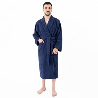 Men's American Soft Linen Premium Cotton Quick Dry Terry Bathrobe