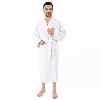 Men's American Soft Linen Premium Cotton Quick Dry Terry Bathrobe