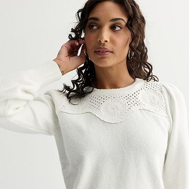 Women's Draper James Mixed Media Sweater