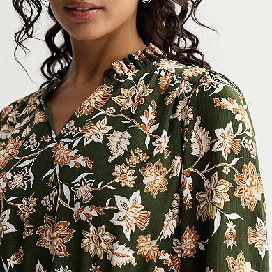 Women's Draper James V-Neck Long Sleeve Midi Dress