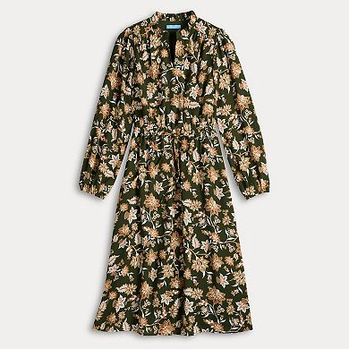 Women's Draper James V-Neck Long Sleeve Midi Dress